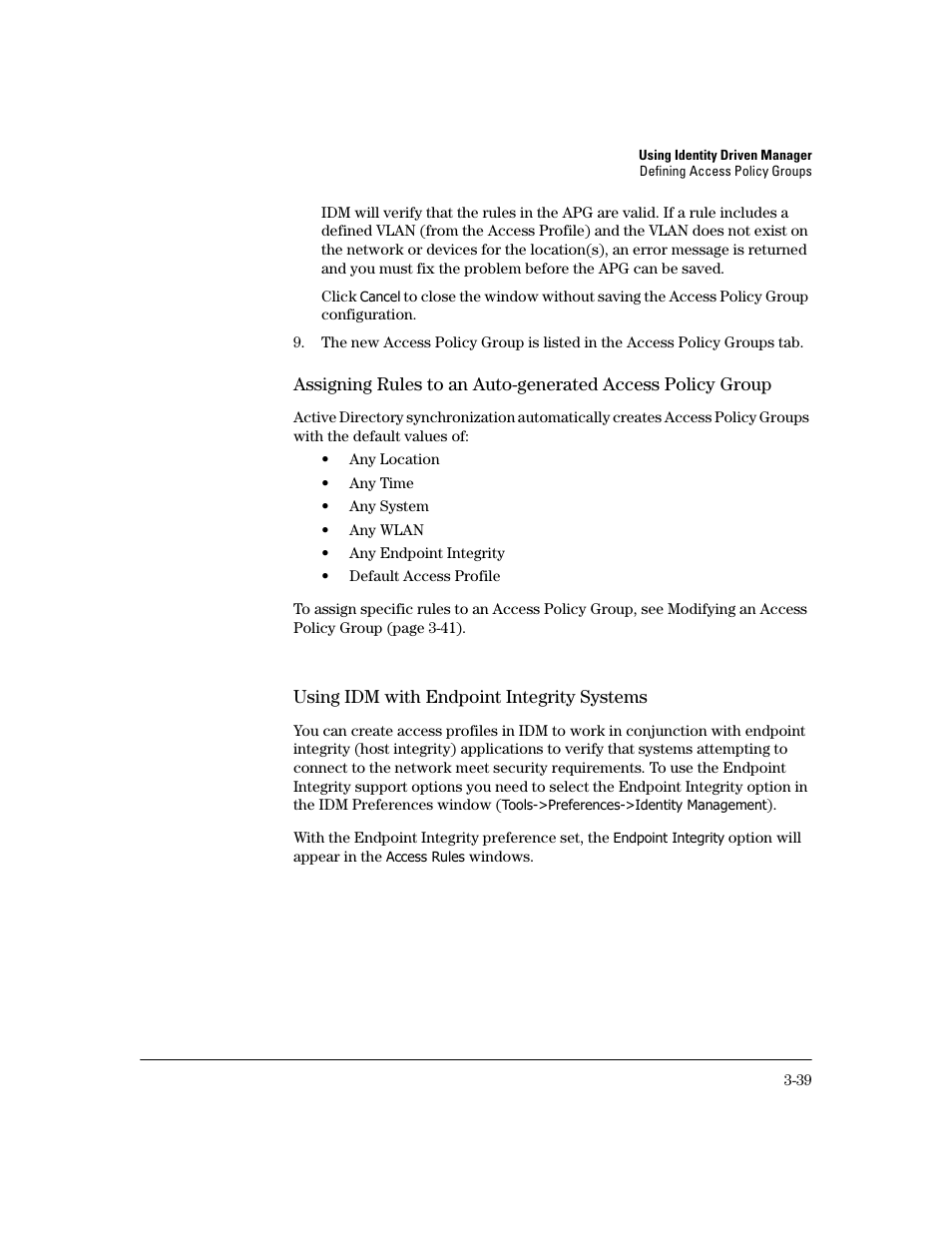 HP Identity Driven Manager Software Series User Manual | Page 103 / 194