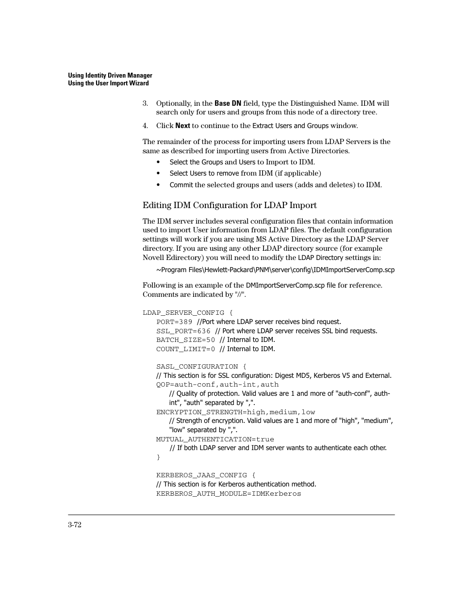 HP Identity Driven Manager Software Series User Manual | Page 136 / 194