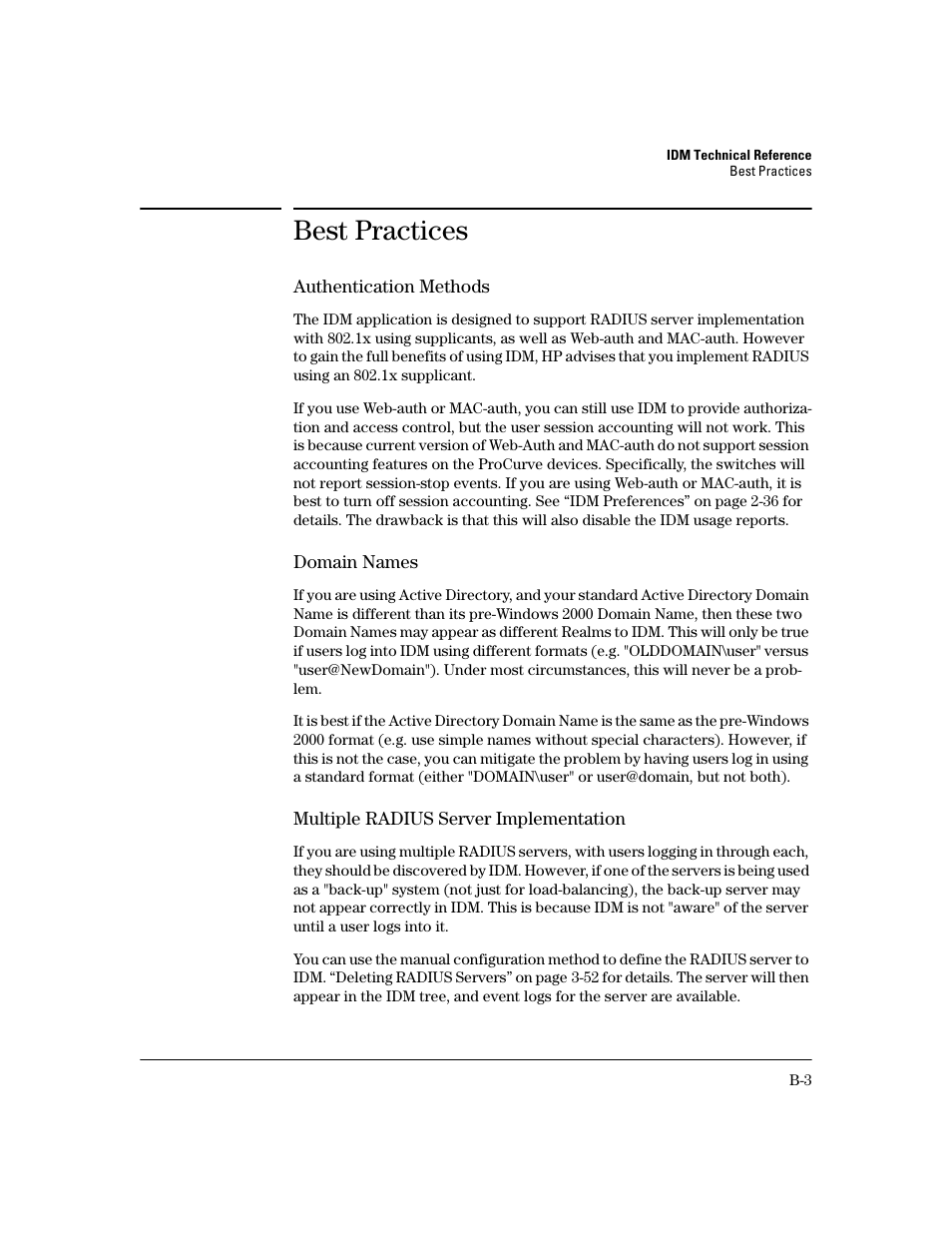 Best practices | HP Identity Driven Manager Software Series User Manual | Page 187 / 194