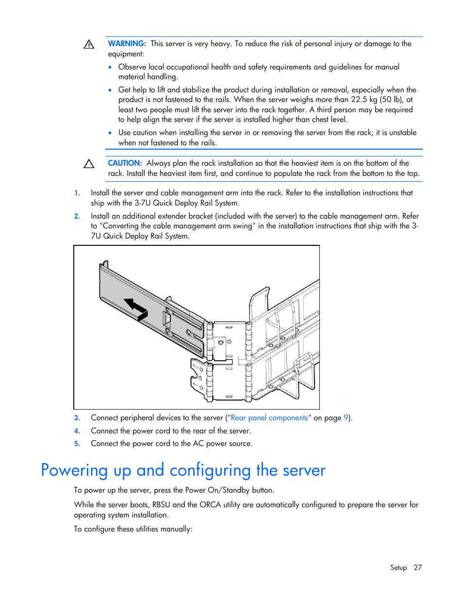 Powering up and configuring the server | HP ProLiant ML350 G5 Server User Manual | Page 27 / 118