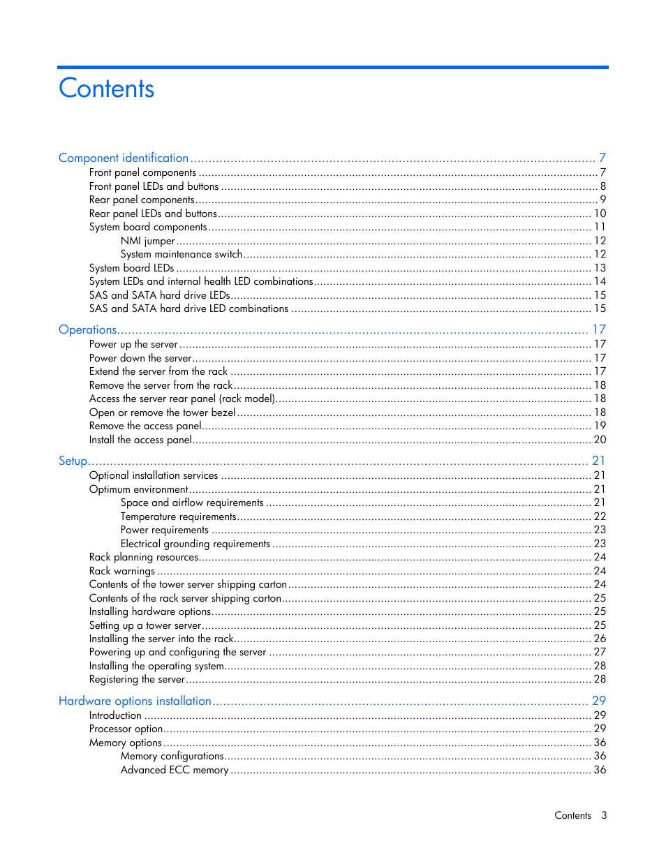 HP ProLiant ML350 G5 Server User Manual | Page 3 / 118