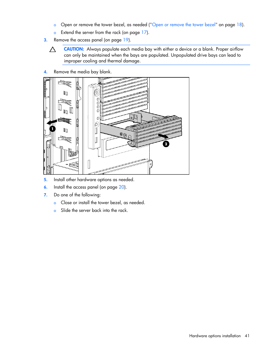 HP ProLiant ML350 G5 Server User Manual | Page 41 / 118