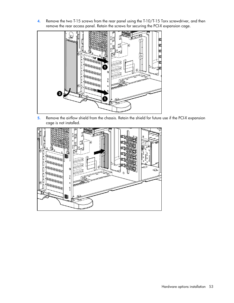 HP ProLiant ML350 G5 Server User Manual | Page 53 / 118