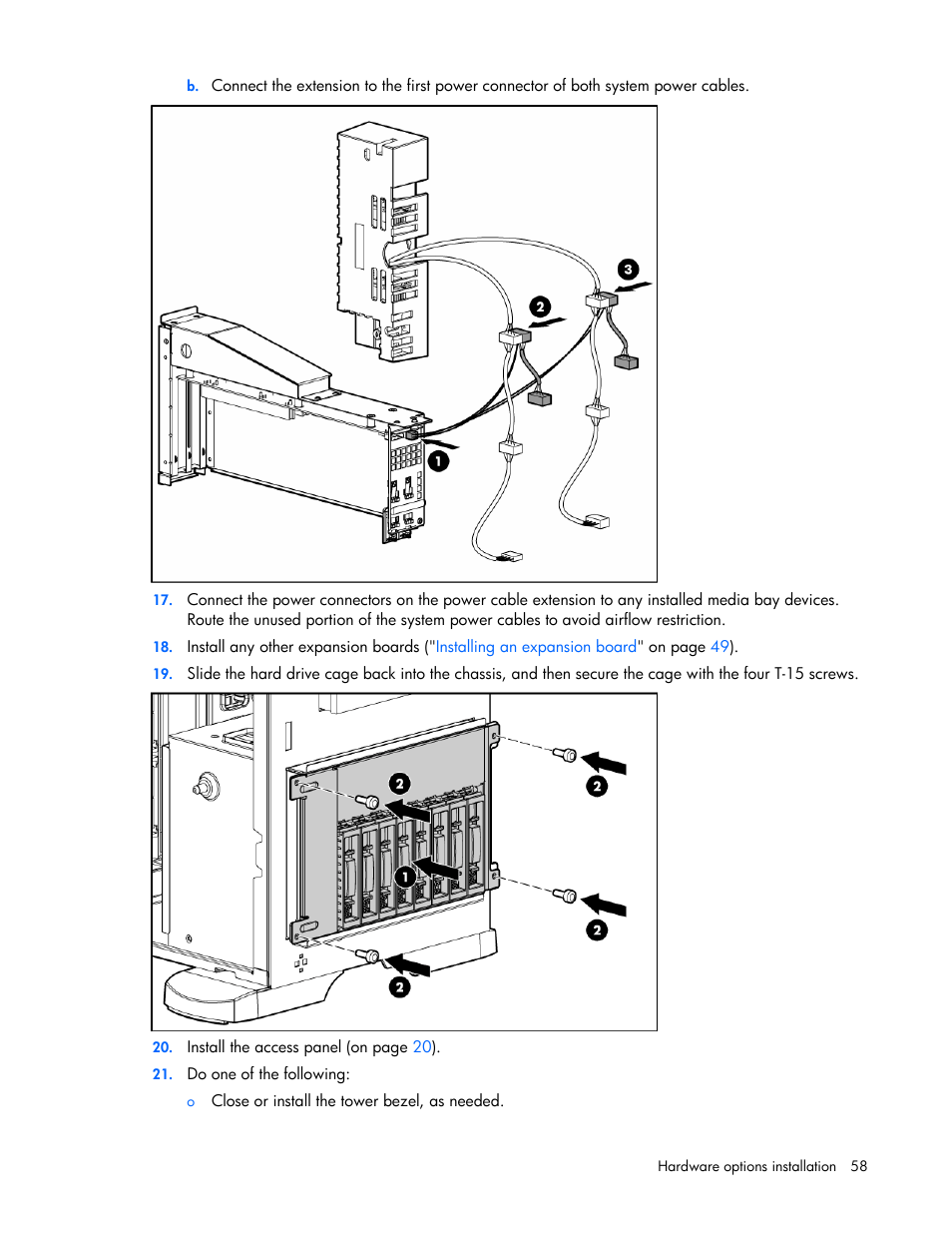 HP ProLiant ML350 G5 Server User Manual | Page 58 / 118