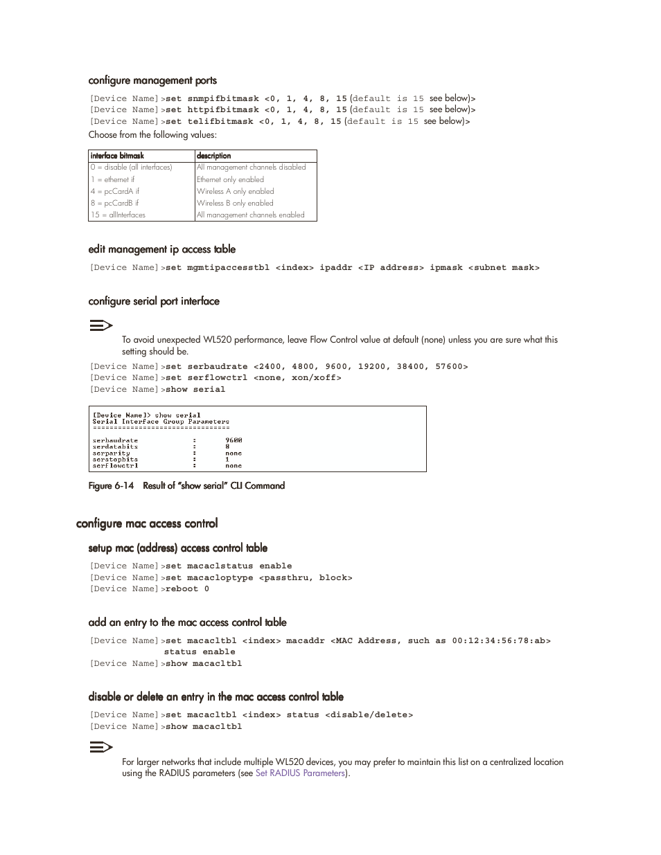 Configure mac access control, Configure mac access control -20 | HP ProCurve 520wl Wireless Access Point User Manual | Page 103 / 142