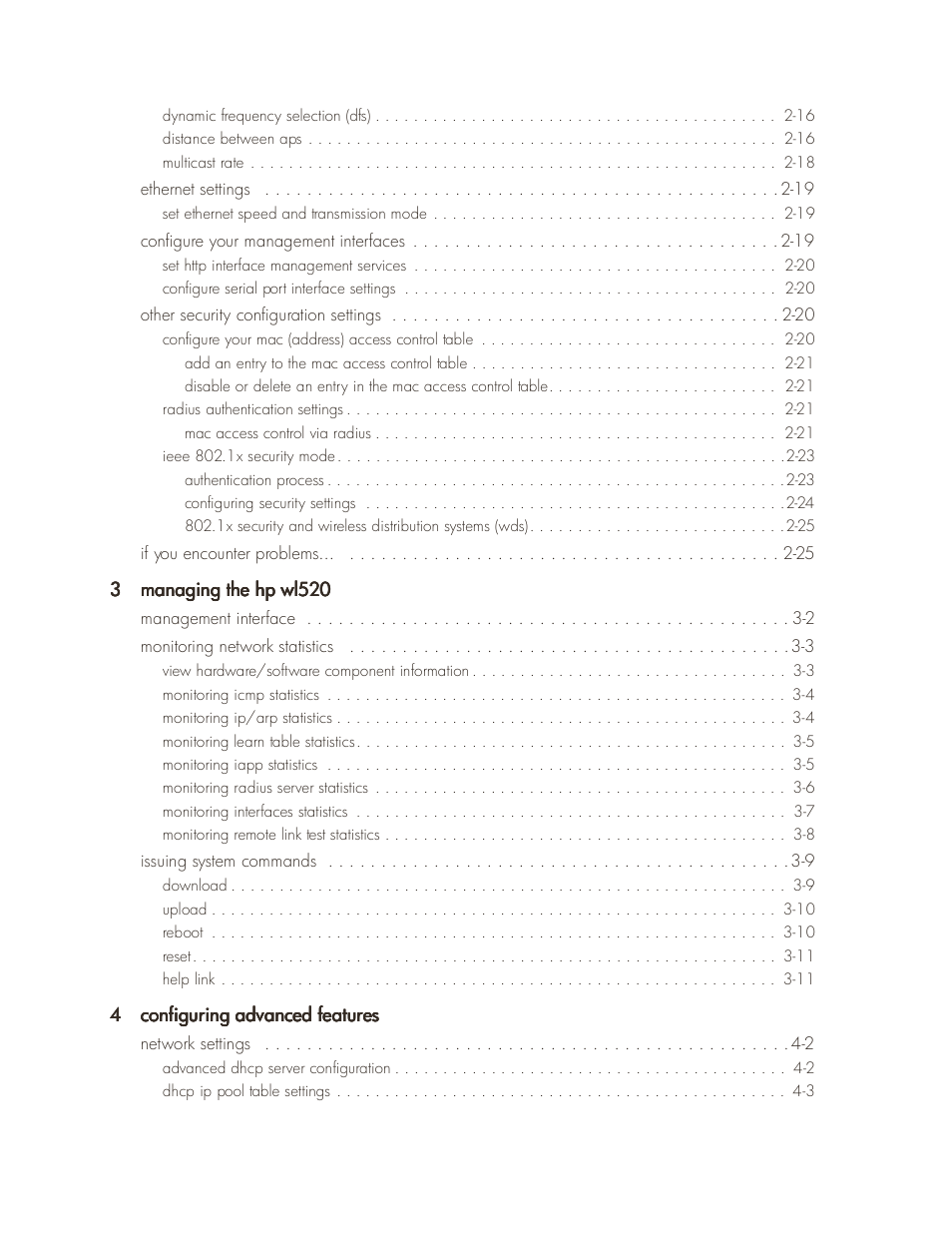 HP ProCurve 520wl Wireless Access Point User Manual | Page 2 / 142