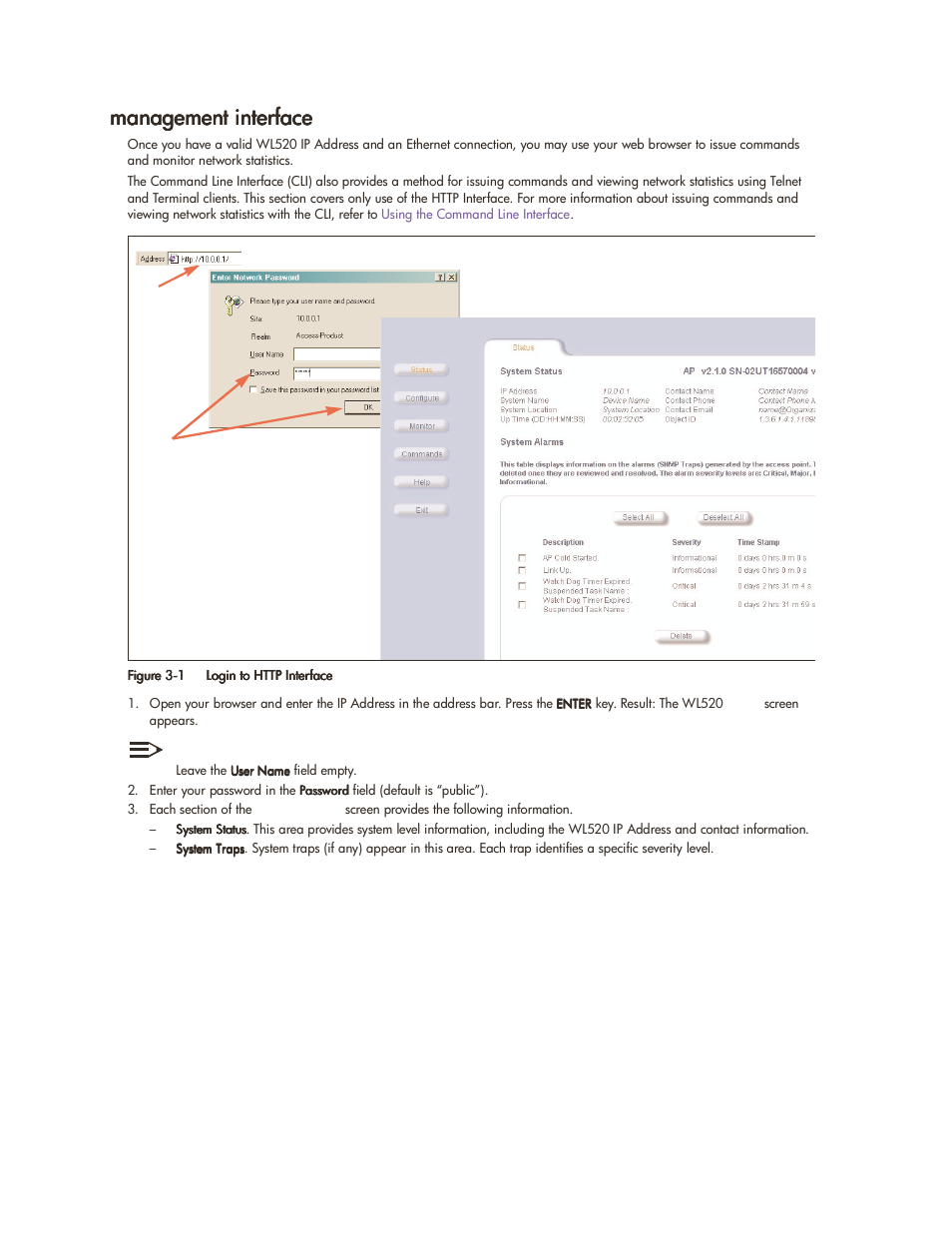 Management interface, Management interface -2 | HP ProCurve 520wl Wireless Access Point User Manual | Page 40 / 142