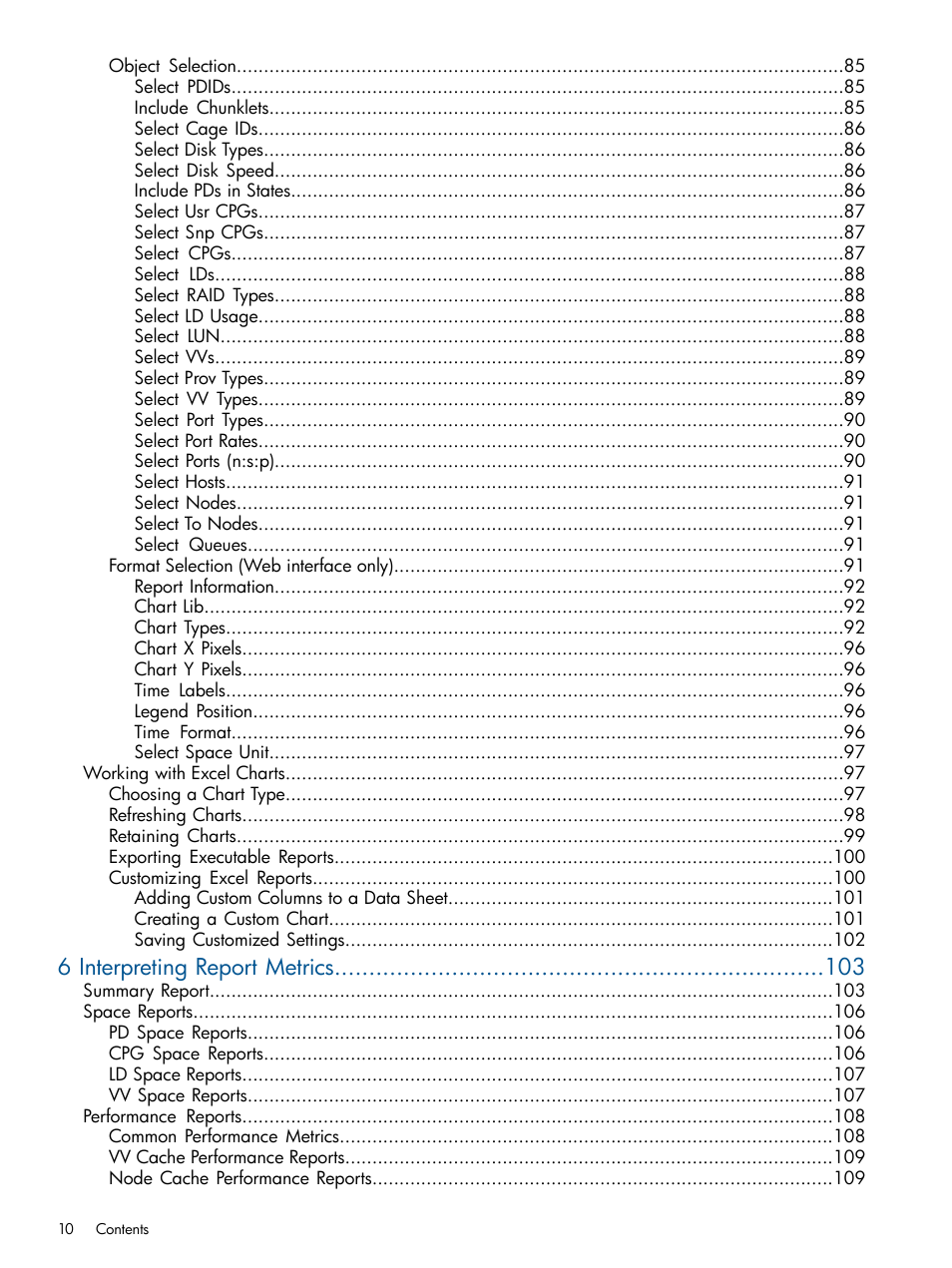 6 interpreting report metrics | HP 3PAR System Reporter Software User Manual | Page 10 / 224