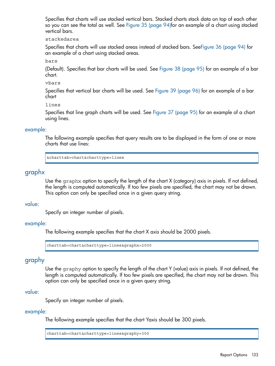 Example, Graphx, Value | Graphy, Value: example | HP 3PAR System Reporter Software User Manual | Page 133 / 224