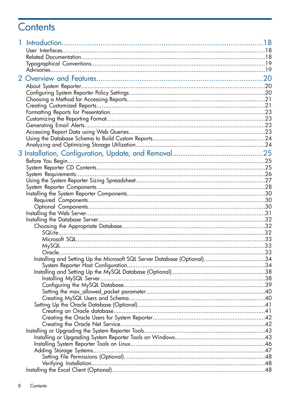 HP 3PAR System Reporter Software User Manual | Page 8 / 224