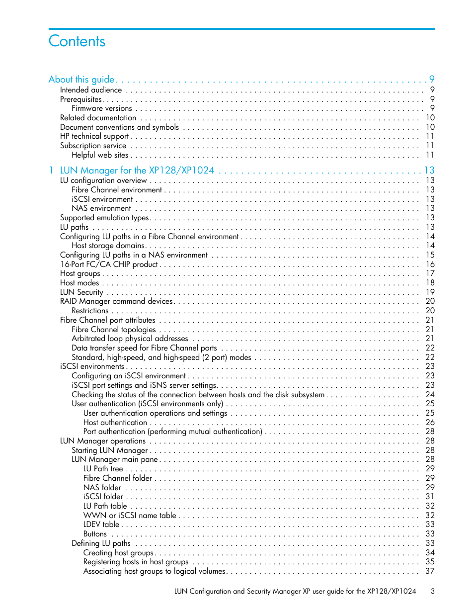 HP StorageWorks XP Remote Web Console Software User Manual | Page 3 / 98