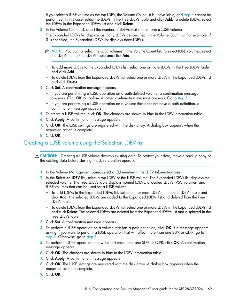 HP StorageWorks XP Remote Web Console Software User Manual | Page 69 / 98