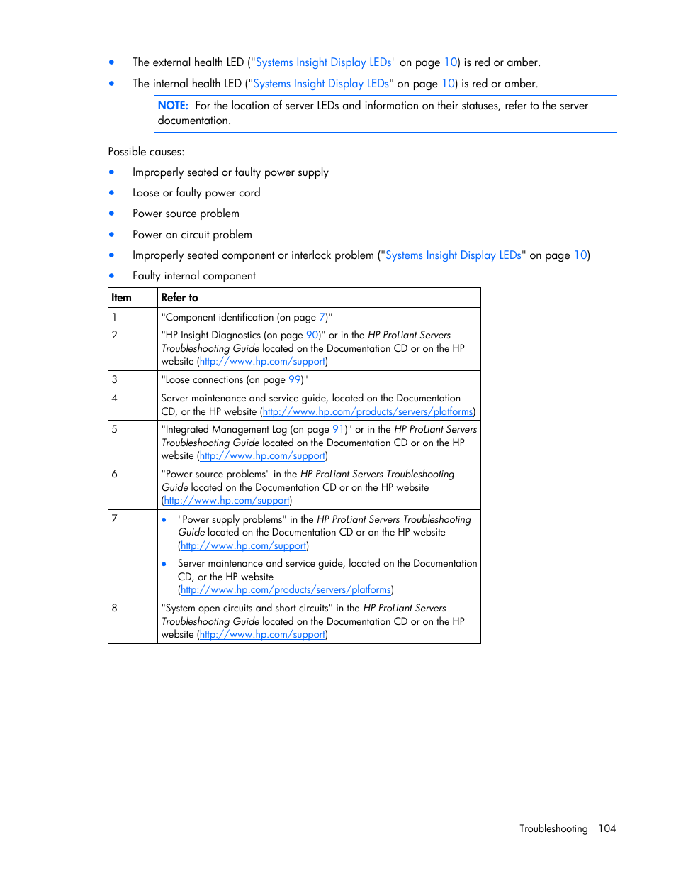 HP ProLiant ML370 G5 Server User Manual | Page 104 / 135