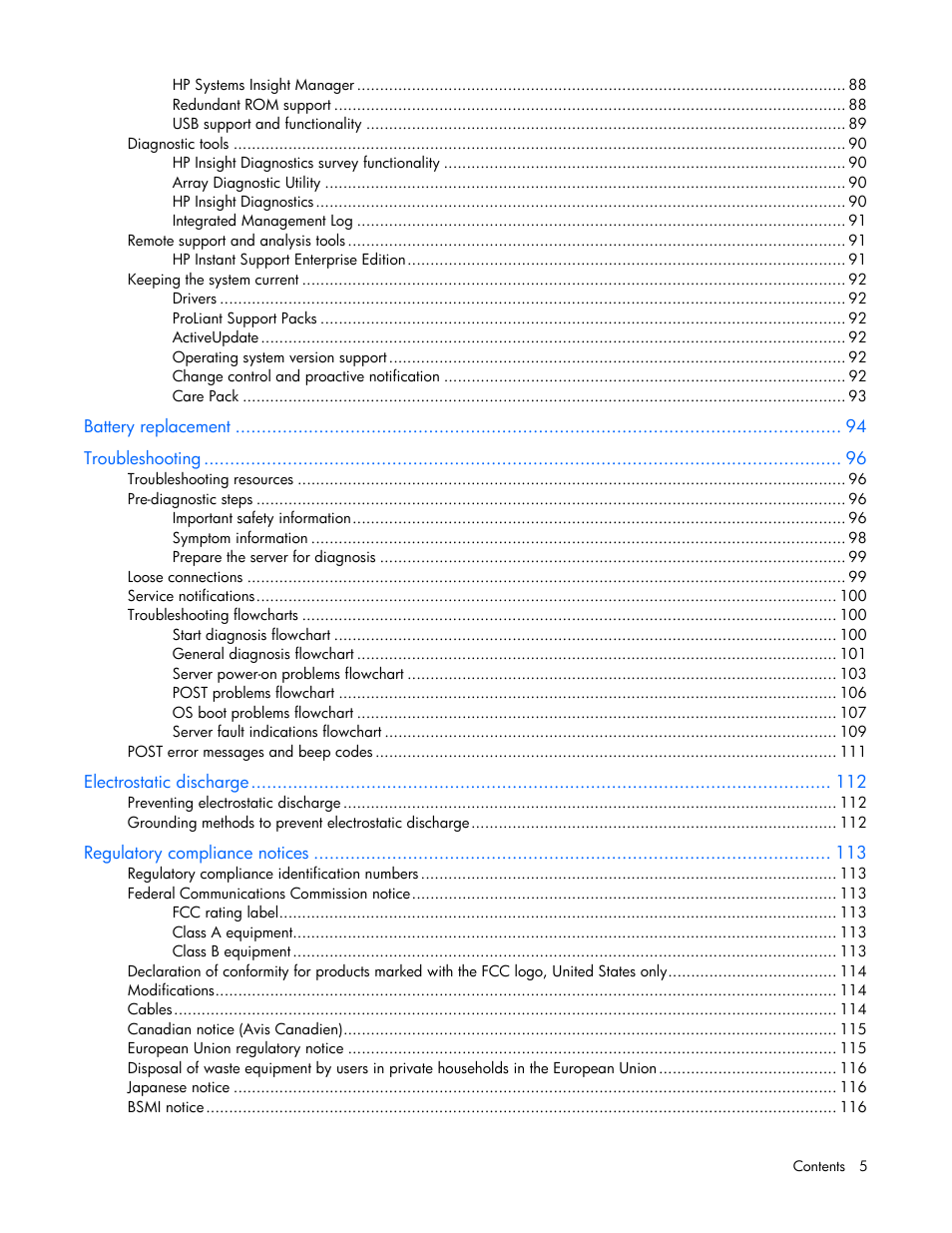 HP ProLiant ML370 G5 Server User Manual | Page 5 / 135