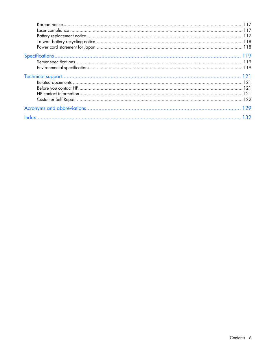 HP ProLiant ML370 G5 Server User Manual | Page 6 / 135