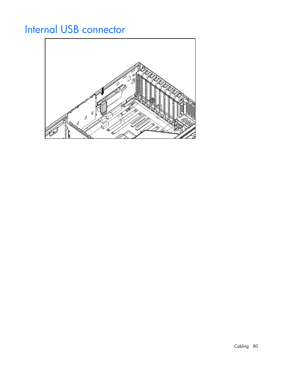 Internal usb connector | HP ProLiant ML370 G5 Server User Manual | Page 80 / 135