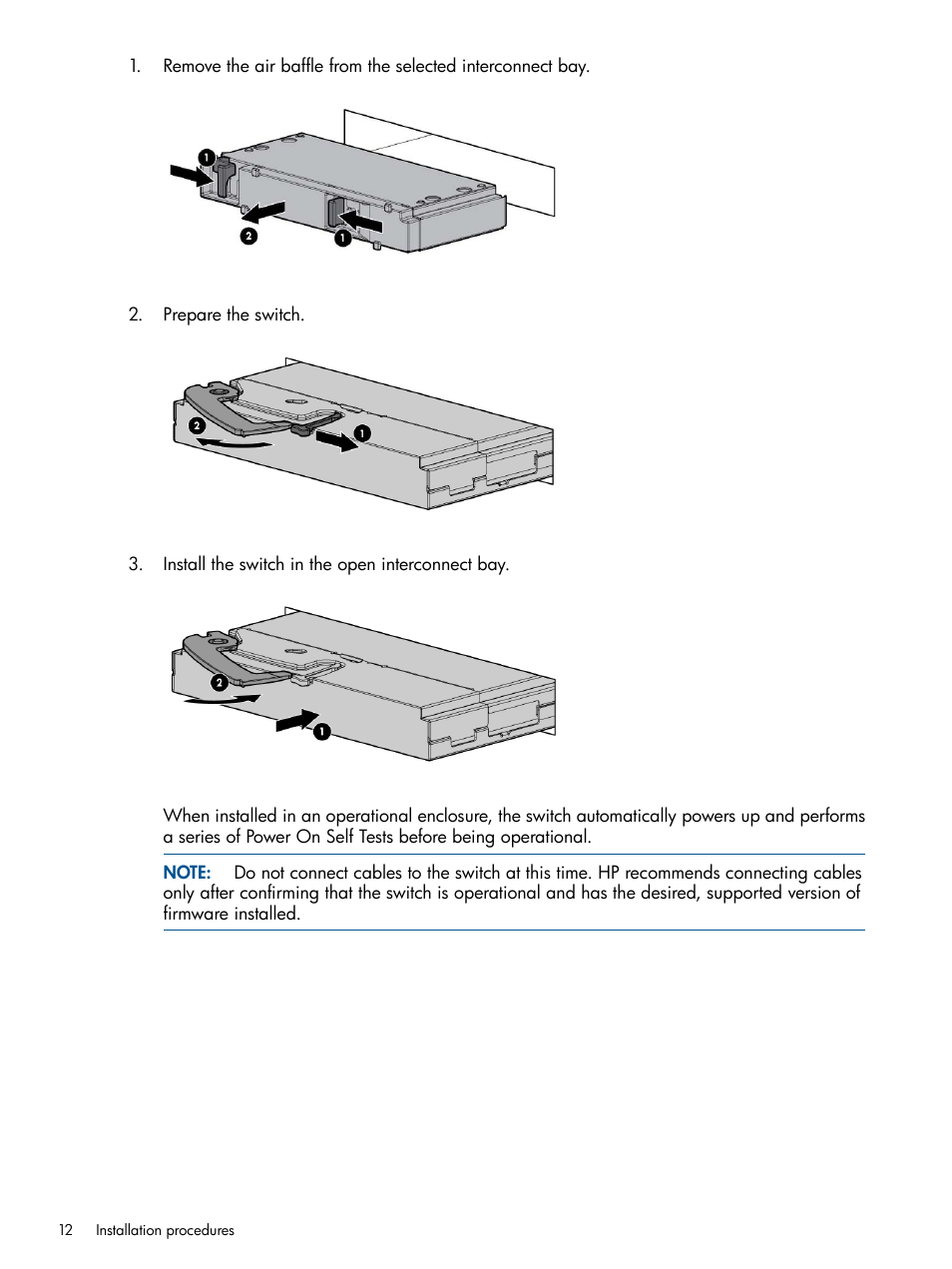 HP 6Gb SAS Switch for HP BladeSystem c-Class User Manual | Page 12 / 39