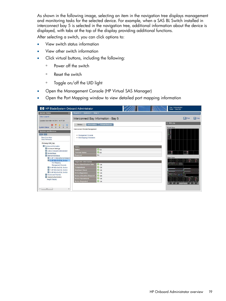 HP 6Gb SAS Switch for HP BladeSystem c-Class User Manual | Page 19 / 39