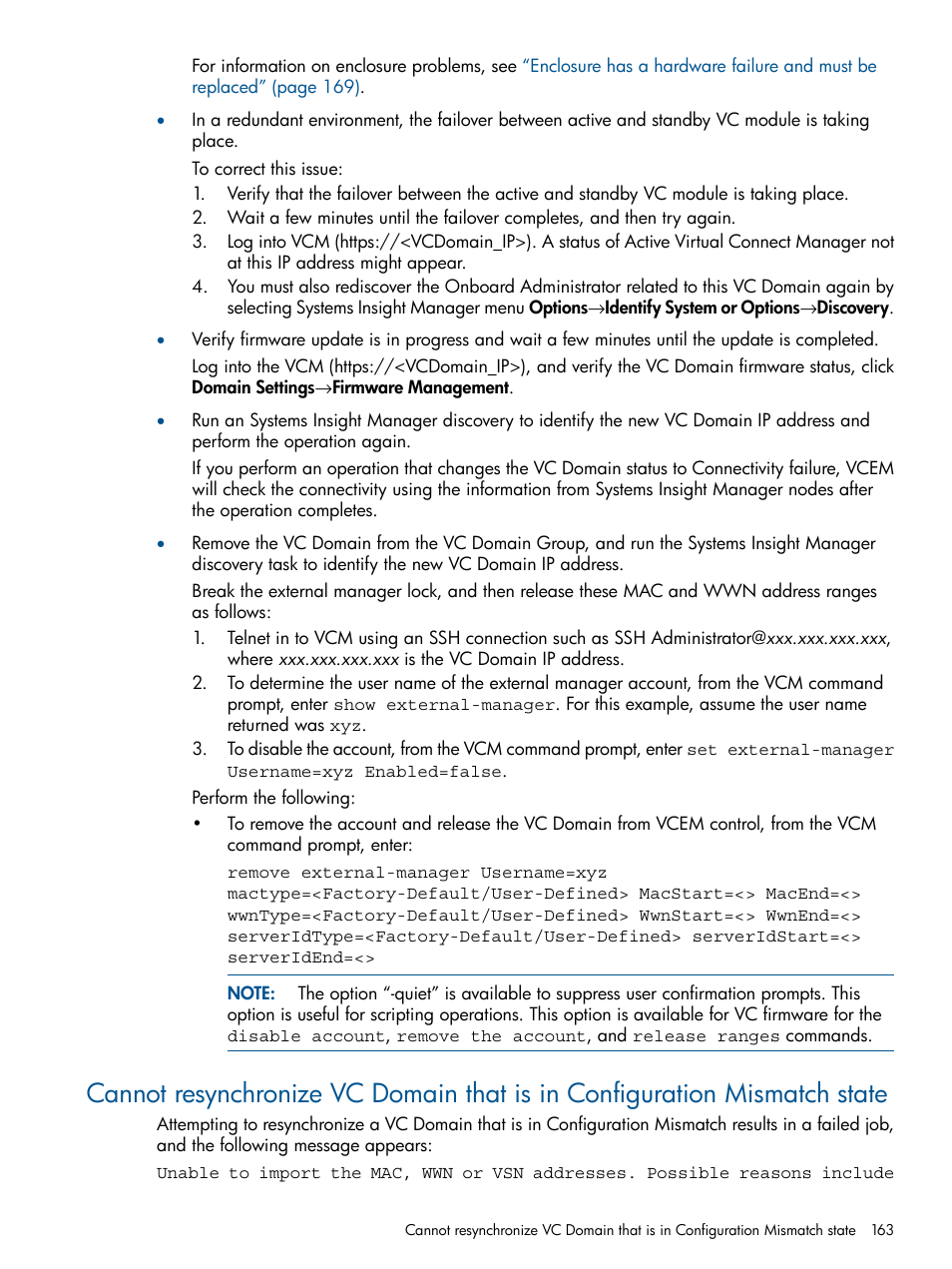 HP Insight Management-Software User Manual | Page 163 / 189