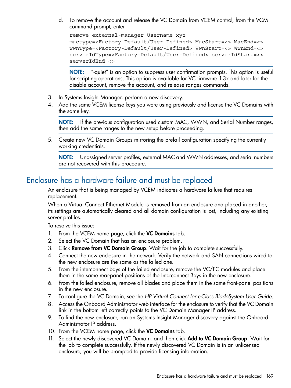 HP Insight Management-Software User Manual | Page 169 / 189