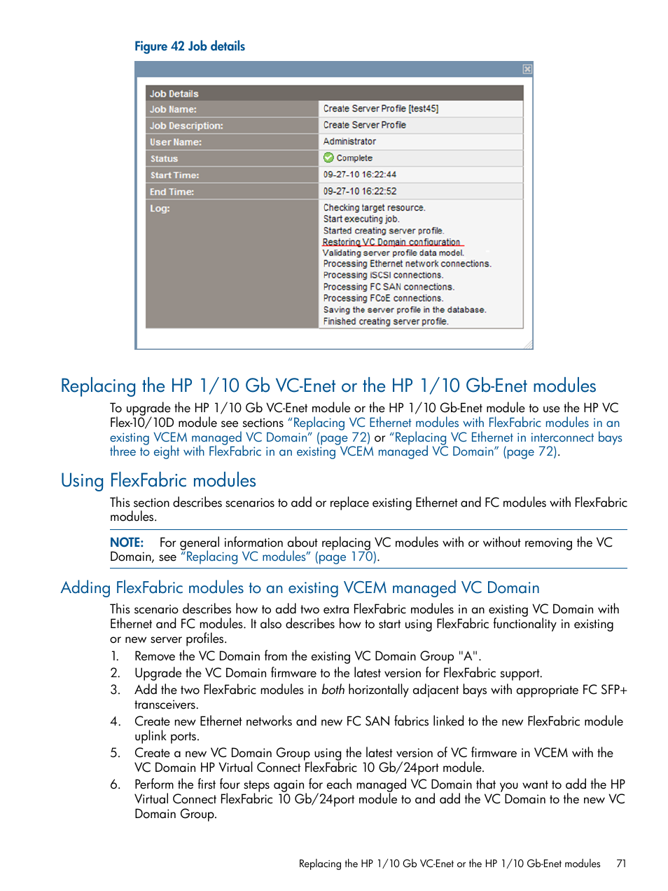 Using flexfabric modules, Figure 42 | HP Insight Management-Software User Manual | Page 71 / 189