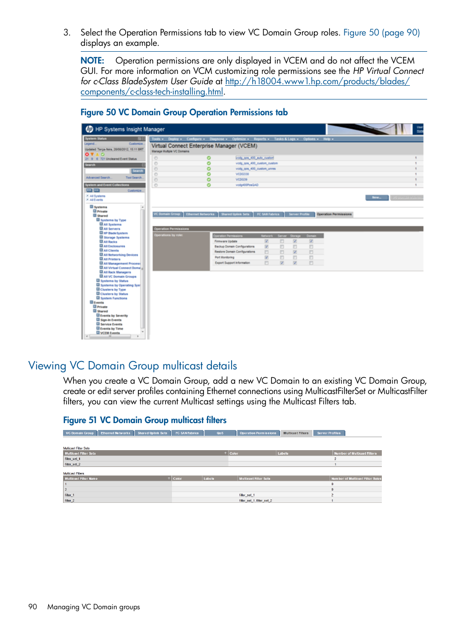 Viewing vc domain group multicast details | HP Insight Management-Software User Manual | Page 90 / 189