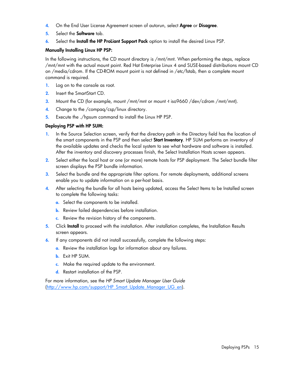 HP SmartStart-Software User Manual | Page 15 / 32