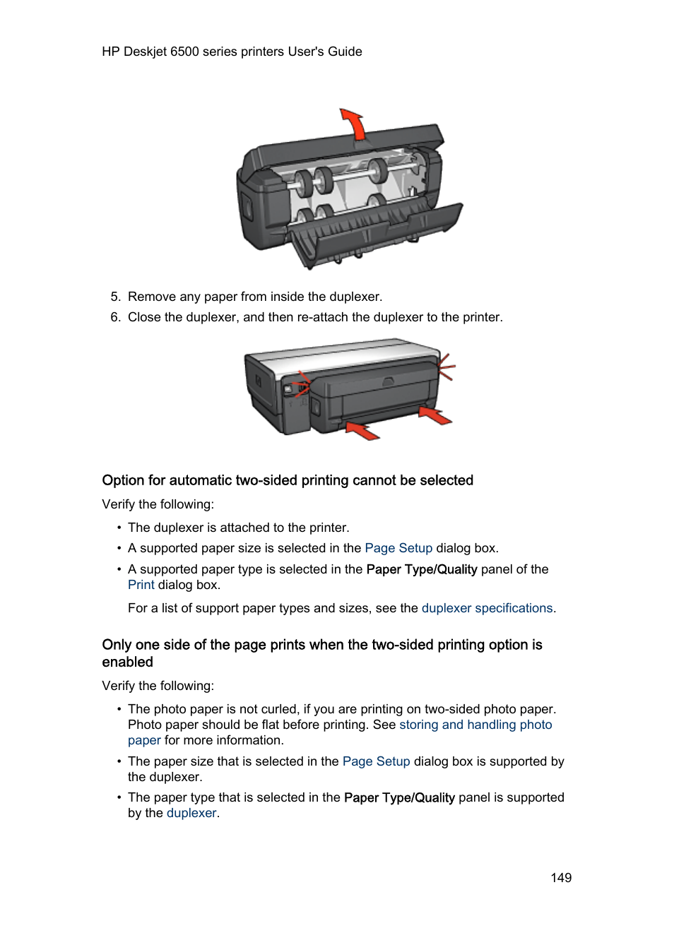 HP Deskjet 6540 Color Inkjet Printer User Manual | Page 149 / 184