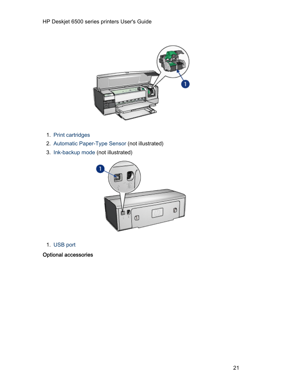 HP Deskjet 6540 Color Inkjet Printer User Manual | Page 21 / 184
