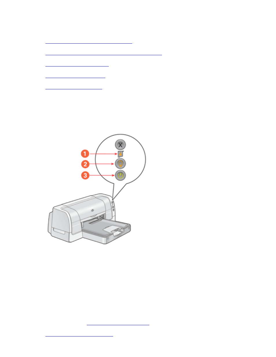 Printer lights are on or flashing, Printer lights are flashing or on, If all lights are blinking, see | All lights are flashing, What the lights indicate, Print cartridge status light is on or flashing | HP Deskjet 6122 Color Inkjet Printer User Manual | Page 123 / 153