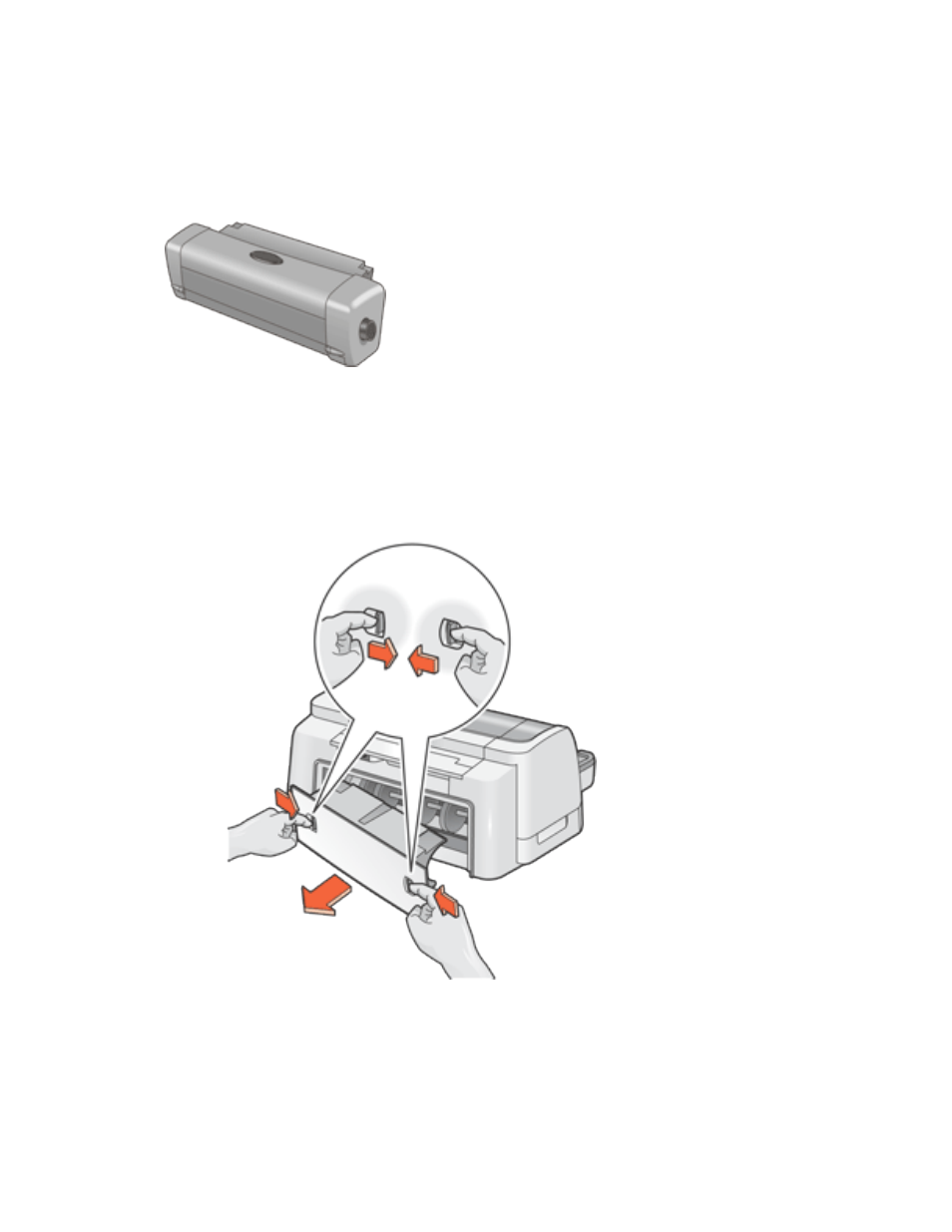 Duplexer, Two-sided printing accessory (duplexer), The automatic | Install the | HP Deskjet 6122 Color Inkjet Printer User Manual | Page 25 / 153