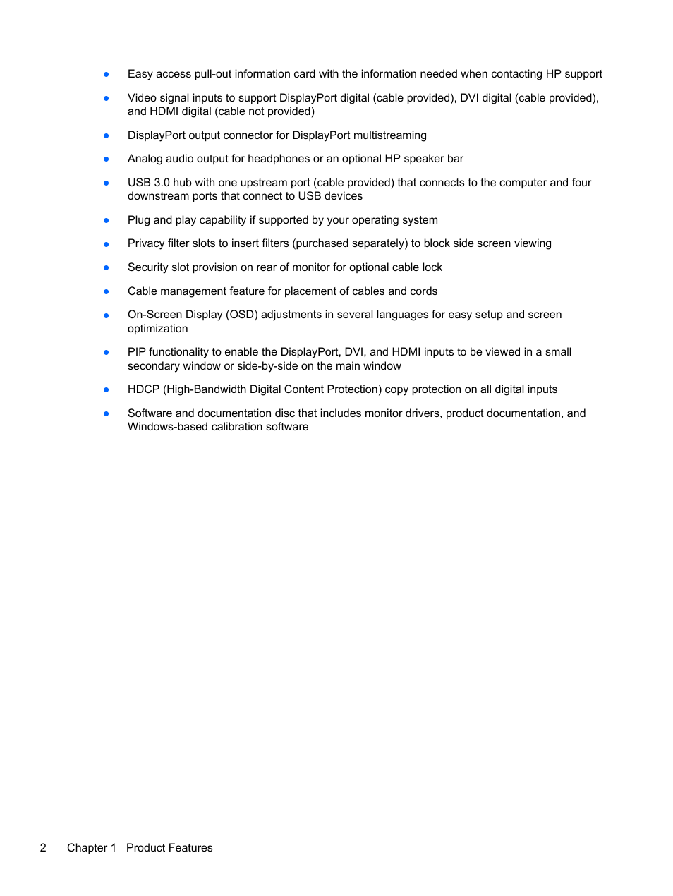 HP DreamColor Z24x Professional Display User Manual | Page 10 / 57