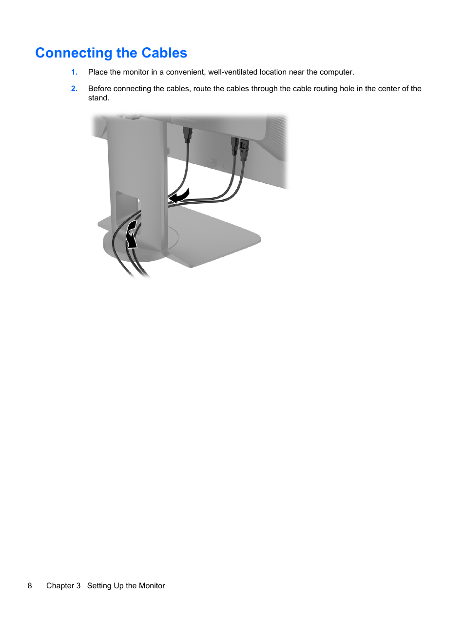 Connecting the cables | HP DreamColor Z24x Professional Display User Manual | Page 16 / 57