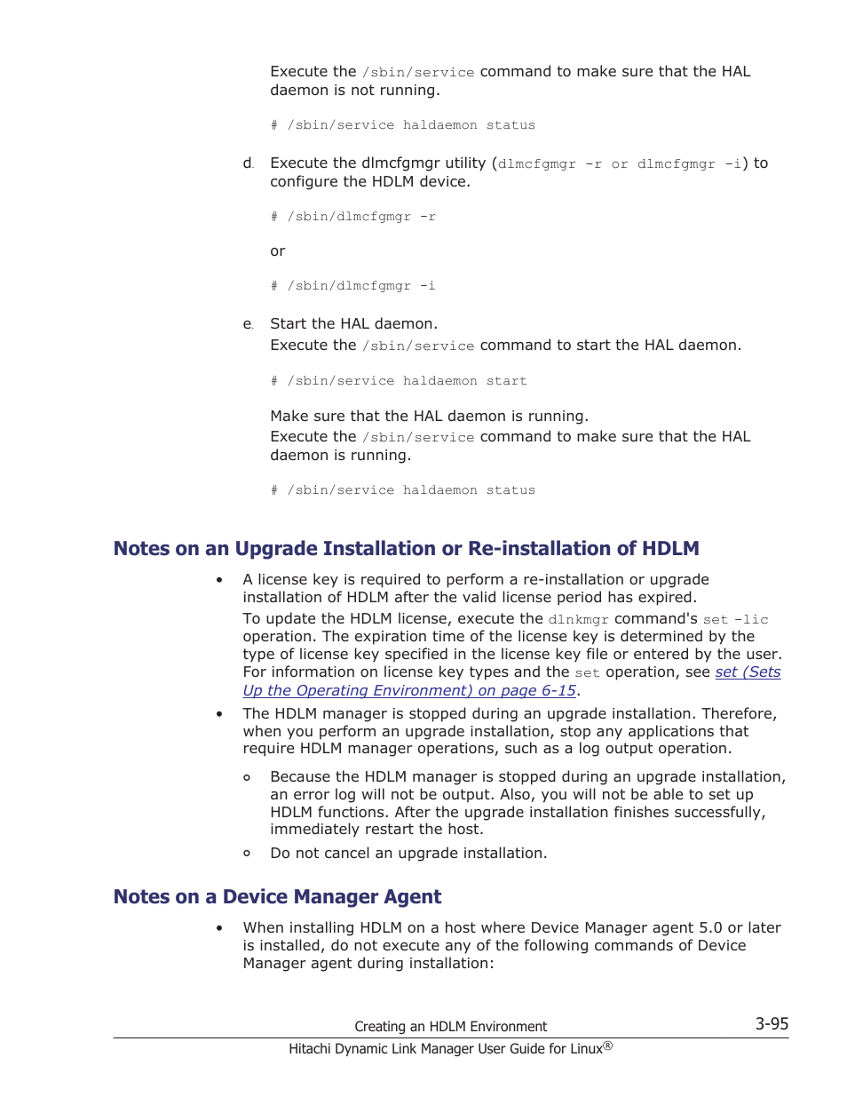 Notes on a device manager agent, Notes on a device manager agent -95 | HP Hitachi Dynamic Link Manager Software User Manual | Page 167 / 712