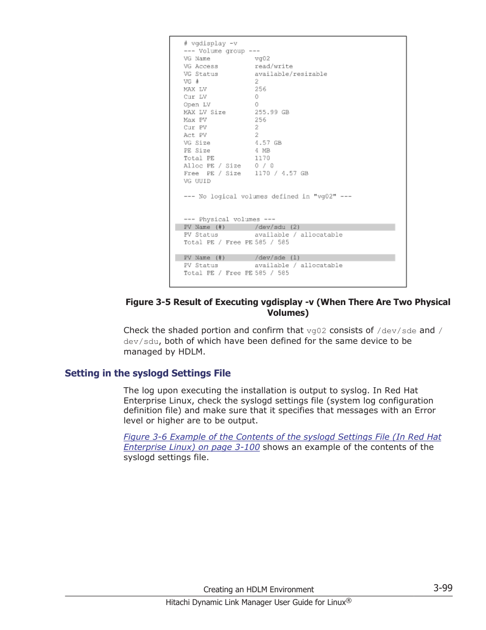 Setting in the syslogd settings file -99 | HP Hitachi Dynamic Link Manager Software User Manual | Page 171 / 712