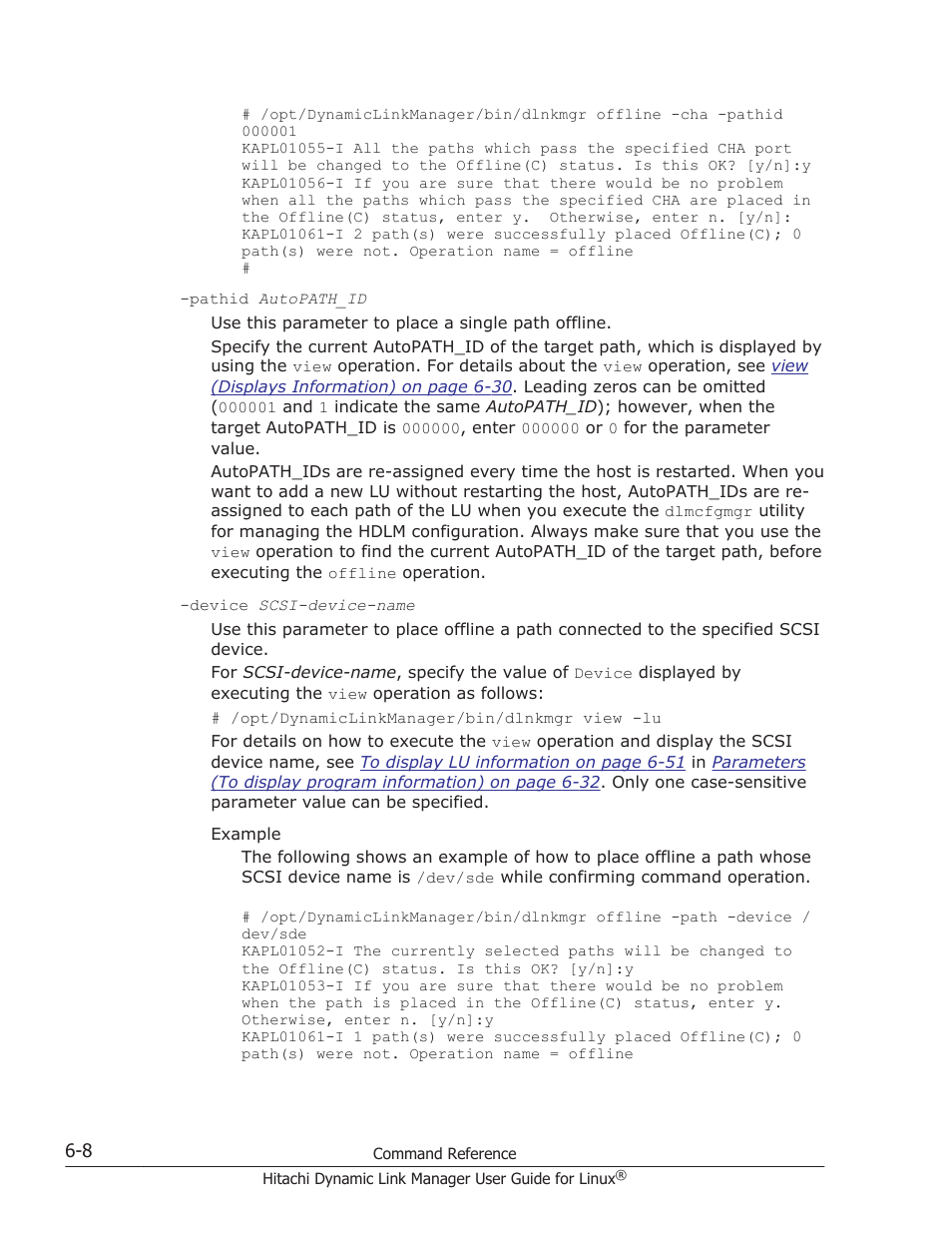 HP Hitachi Dynamic Link Manager Software User Manual | Page 402 / 712