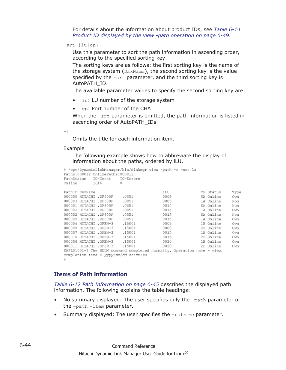 HP Hitachi Dynamic Link Manager Software User Manual | Page 438 / 712