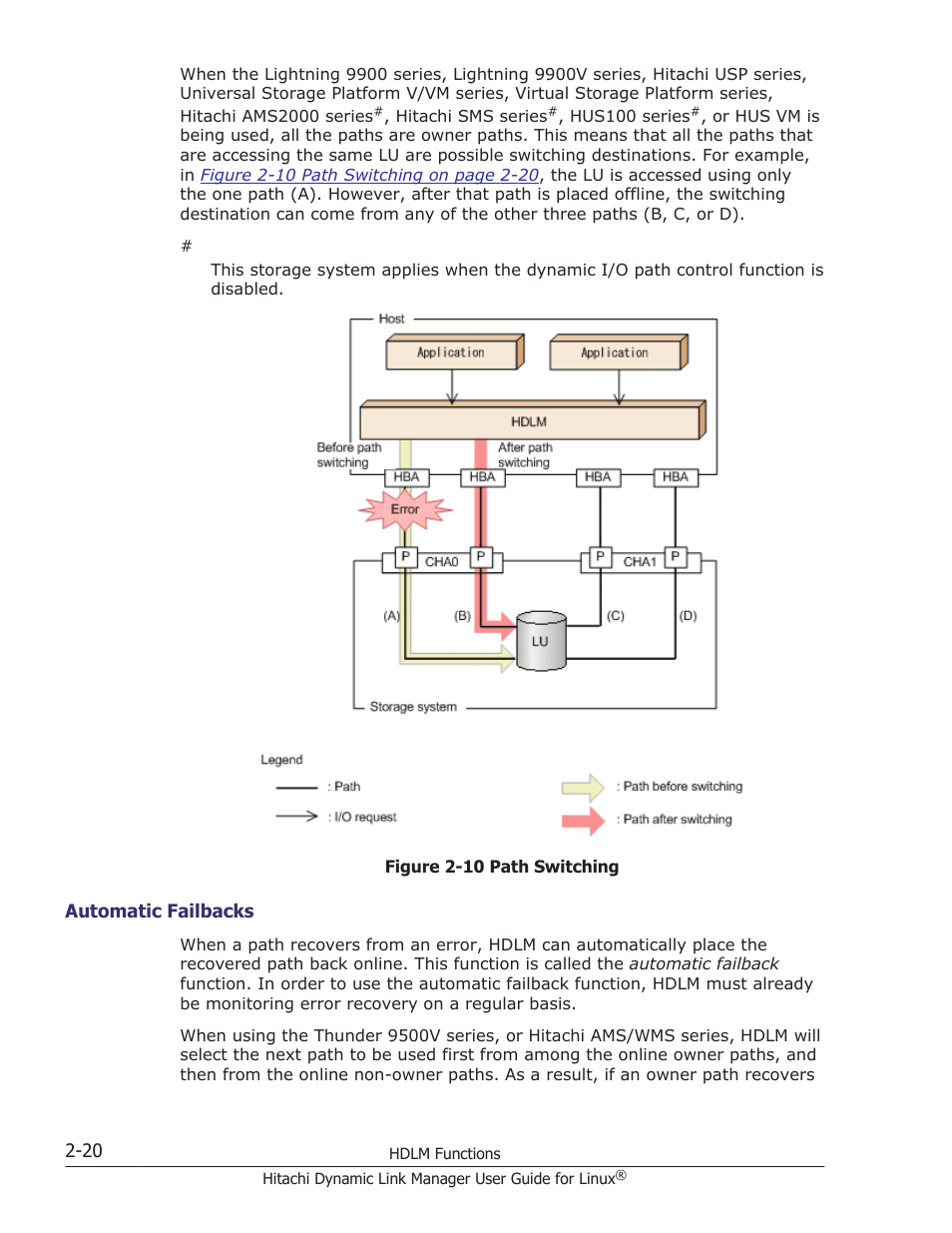 Automatic failbacks -20, The owner | HP Hitachi Dynamic Link Manager Software User Manual | Page 44 / 712