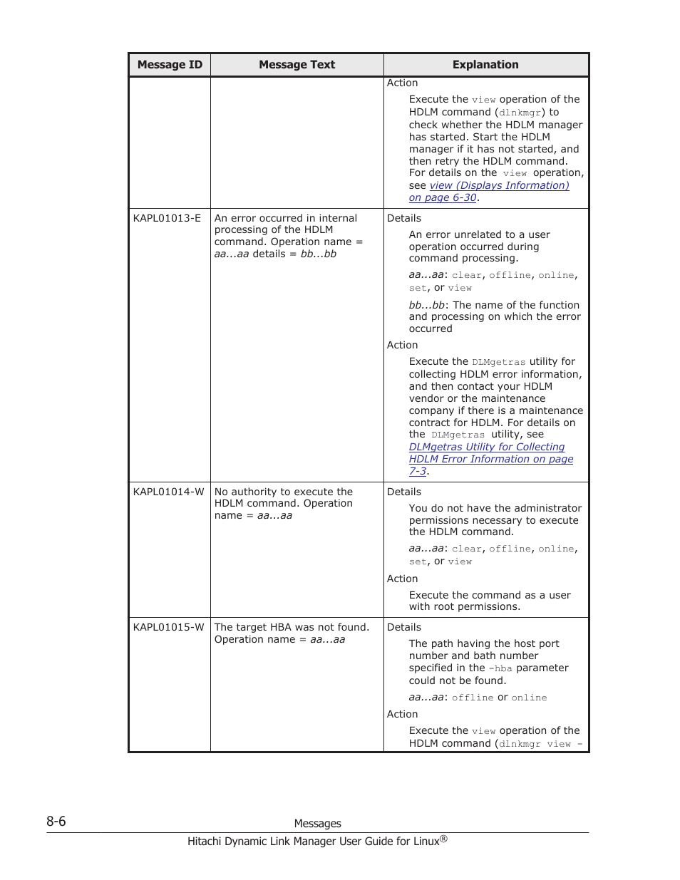 HP Hitachi Dynamic Link Manager Software User Manual | Page 518 / 712