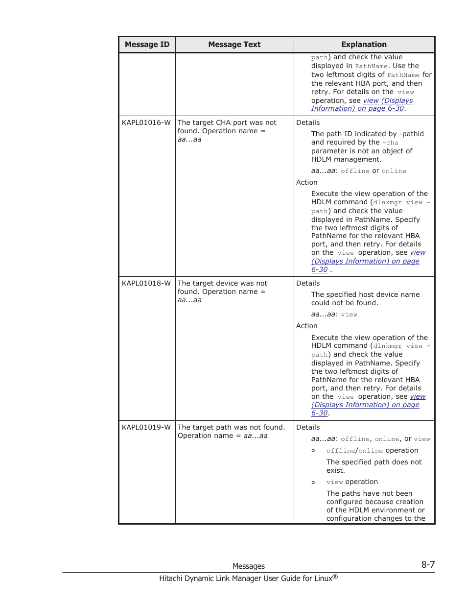 HP Hitachi Dynamic Link Manager Software User Manual | Page 519 / 712