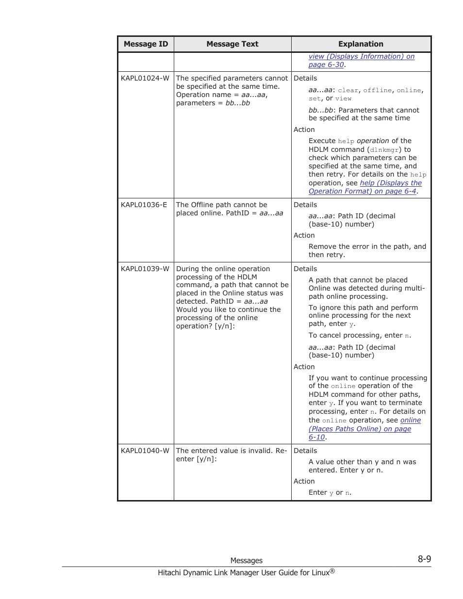 HP Hitachi Dynamic Link Manager Software User Manual | Page 521 / 712