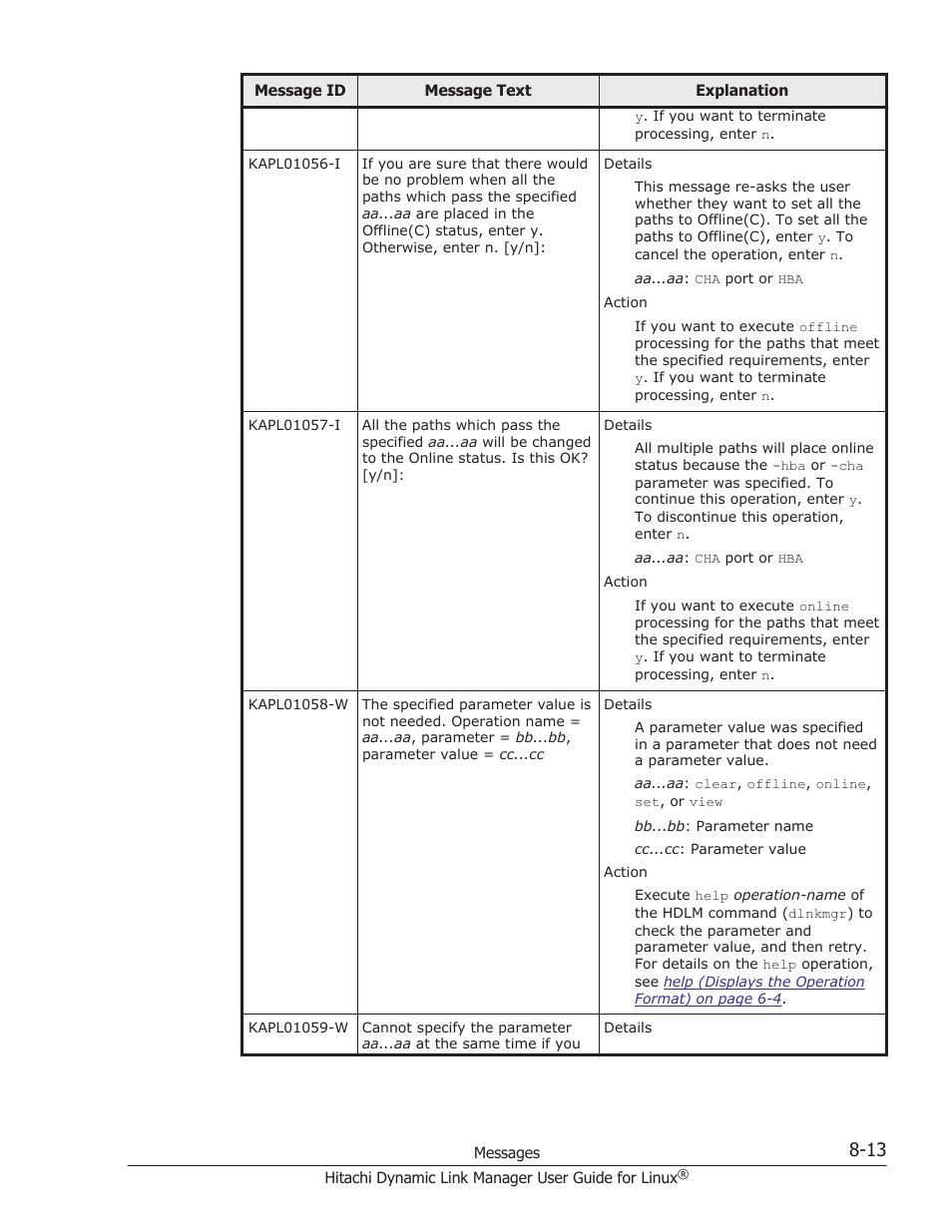 HP Hitachi Dynamic Link Manager Software User Manual | Page 525 / 712