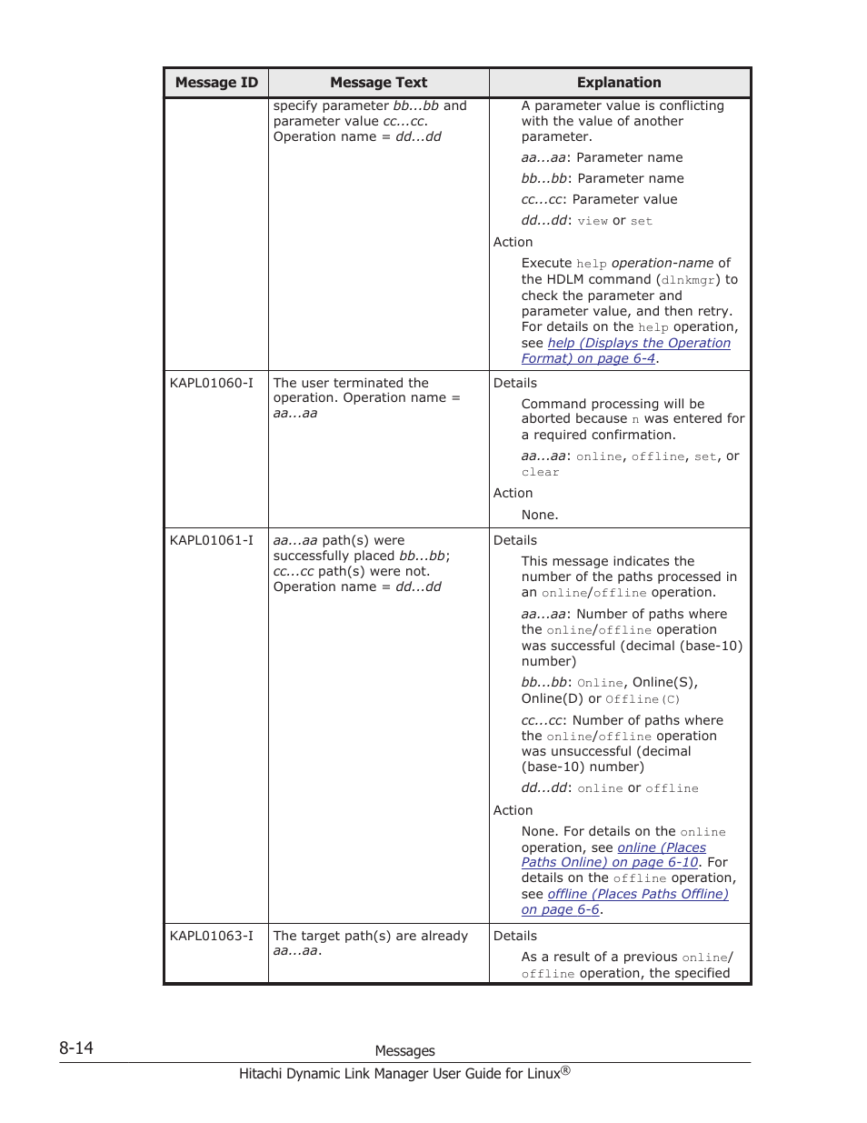 HP Hitachi Dynamic Link Manager Software User Manual | Page 526 / 712