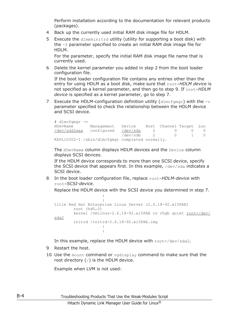 HP Hitachi Dynamic Link Manager Software User Manual | Page 678 / 712