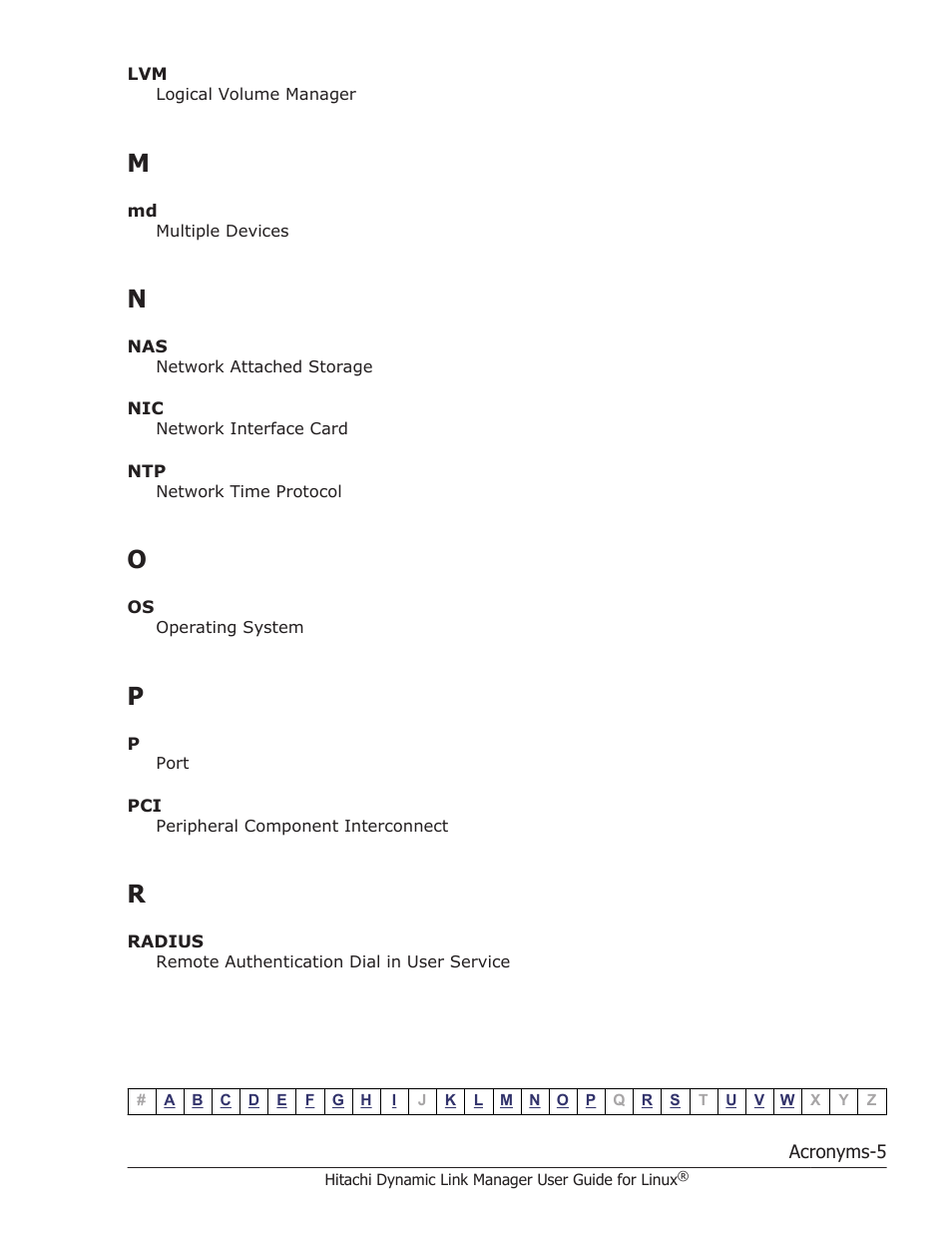 M n o p | HP Hitachi Dynamic Link Manager Software User Manual | Page 693 / 712