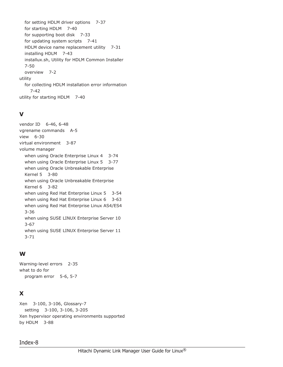 Index-8 | HP Hitachi Dynamic Link Manager Software User Manual | Page 710 / 712