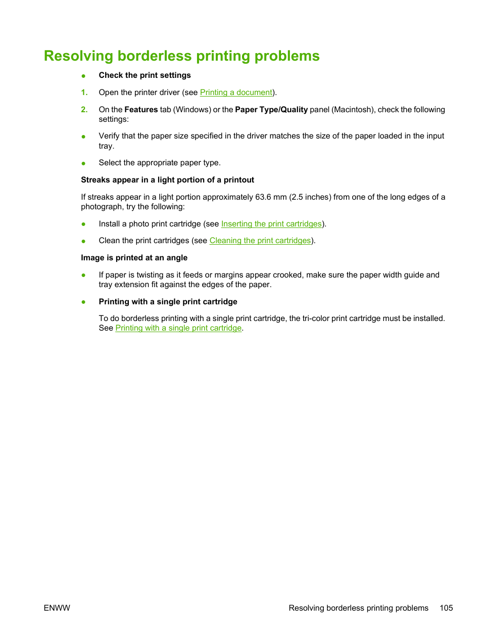 Resolving borderless printing problems | HP Photosmart Pro B8353 Printer User Manual | Page 115 / 154