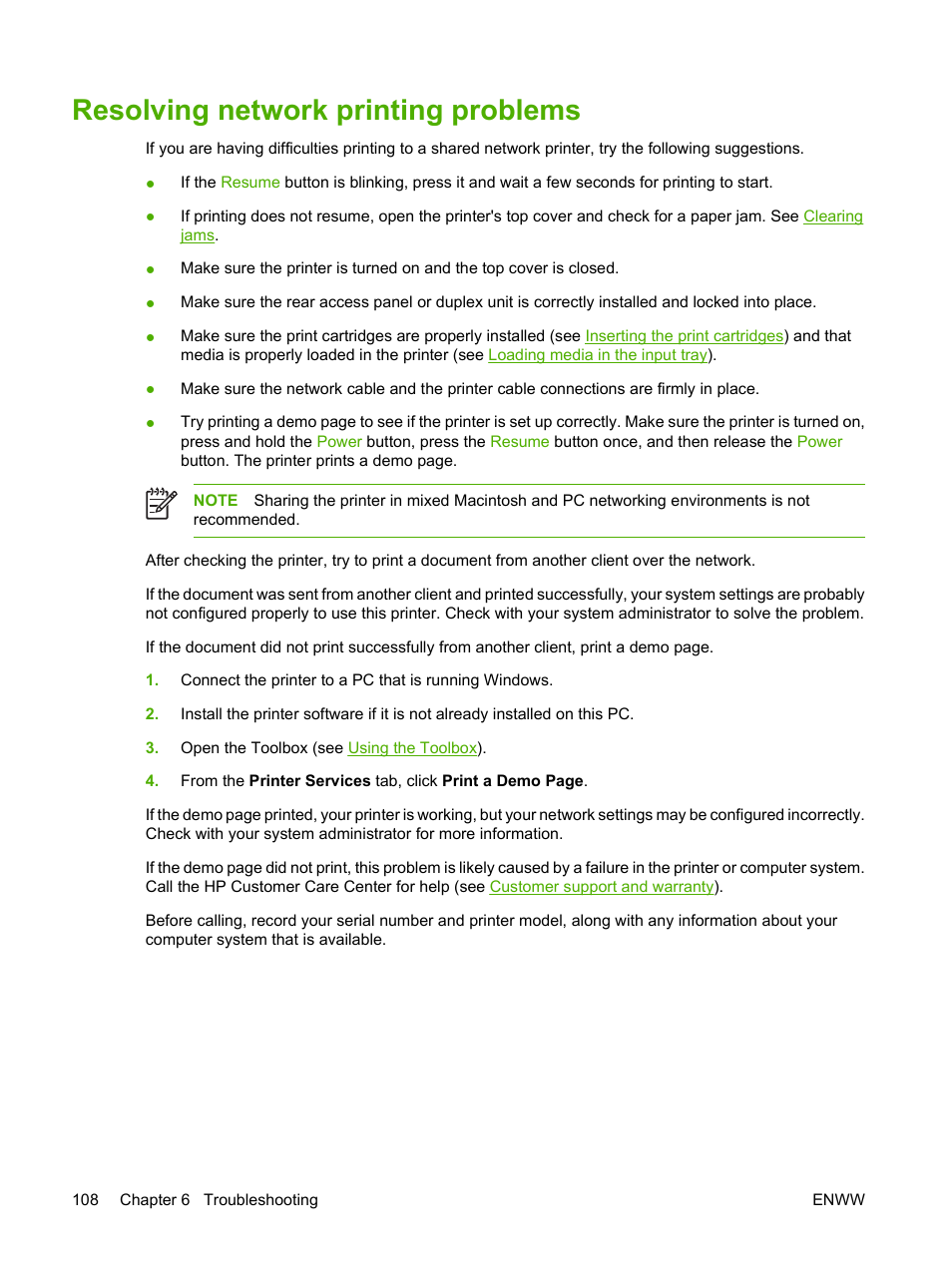 Resolving network printing problems | HP Photosmart Pro B8353 Printer User Manual | Page 118 / 154