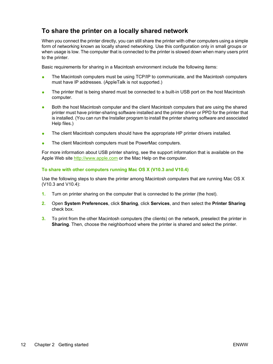 To share the printer on a locally shared network | HP Photosmart Pro B8353 Printer User Manual | Page 22 / 154