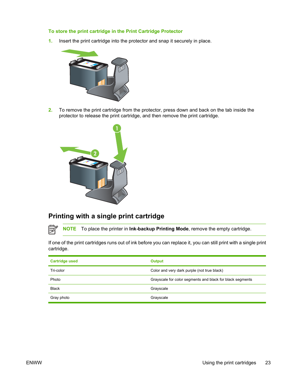 Printing with a single print cartridge | HP Photosmart Pro B8353 Printer User Manual | Page 33 / 154